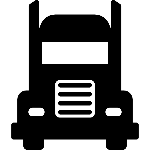 blue and orange delivery truck